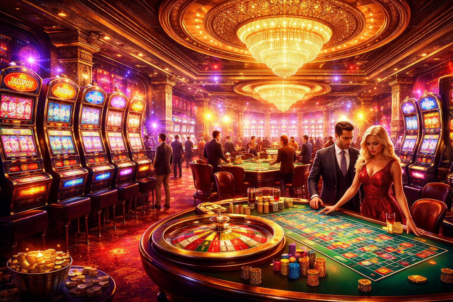 Biểu Ngữ Chào Mừng HOANGKIM Casino Biểu ngữ trang chủ casino HOANGKIM với không khí chơi game sôi động